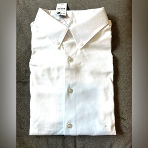 Mens white 1MX Express Dress shirt size L NWT